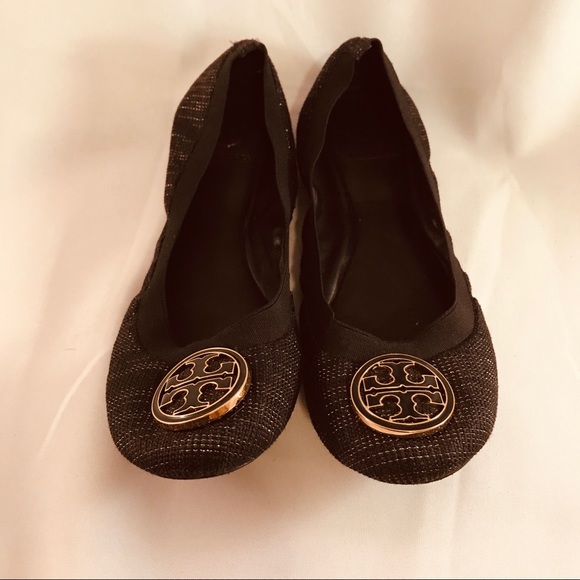 Tory Burch Caroline Glitter Flats - Size 7.5B - Picture 2 of 8
